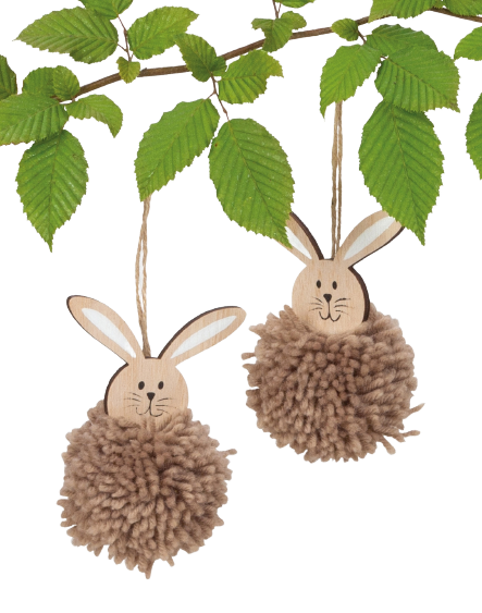 [ZE 9796] Décoration lapin à suspendre
