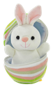 Peluche lapin dans son oeuf ~16 cm