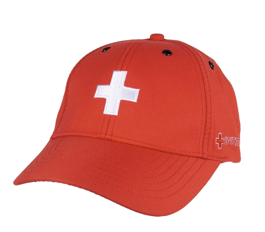 Casquette avec croix suisse brodée