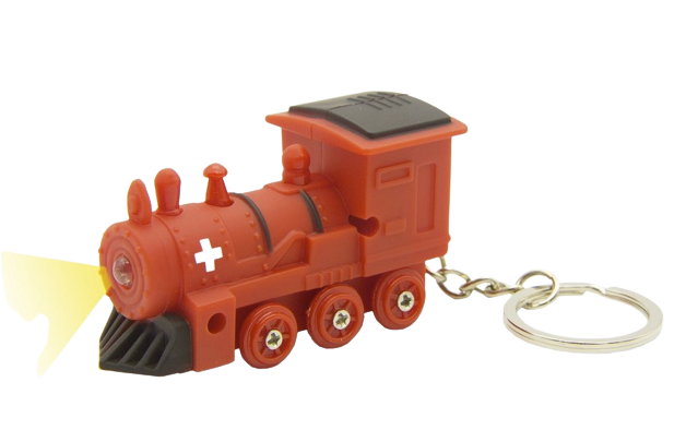 [CR 8940] Porte-clés train rouge avec son et lumière