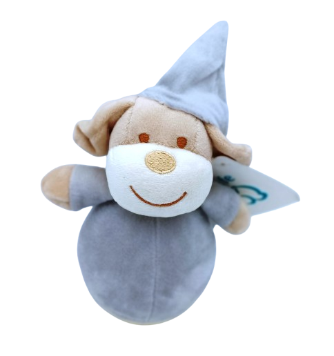 [ZE 20310a] Peluche chien gris qui se balance