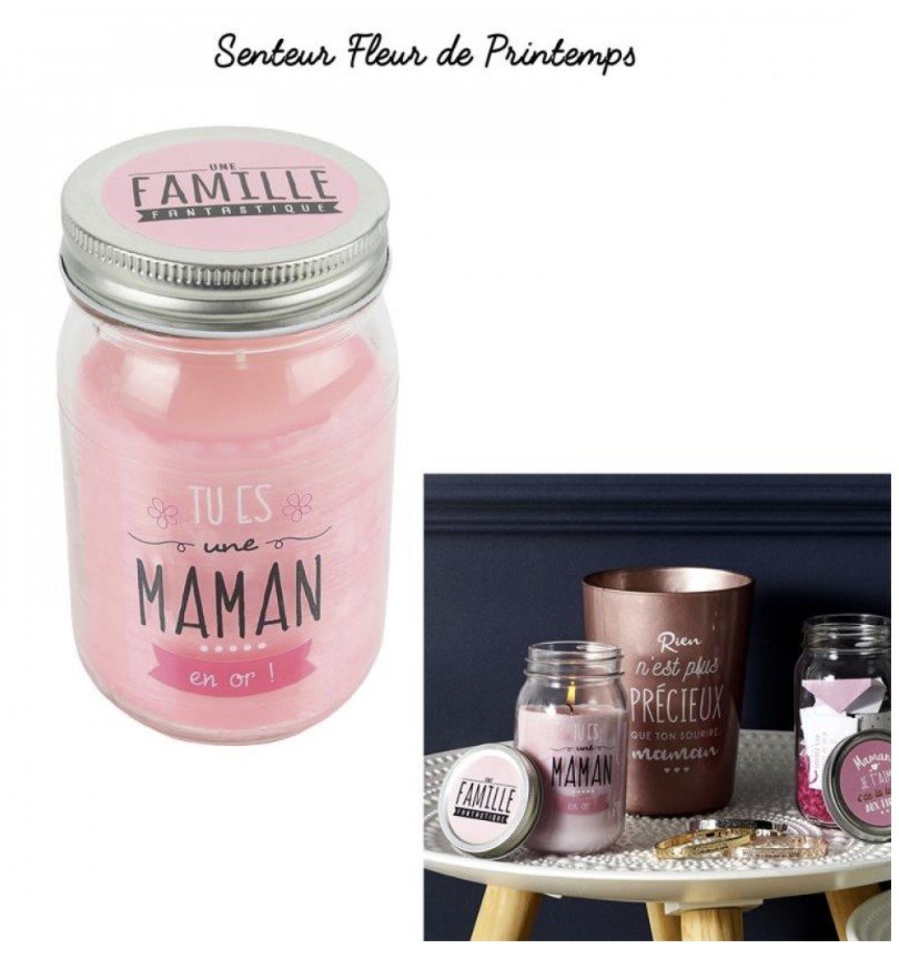 [ZE MO0156] Bougie "Tu es une maman en or"