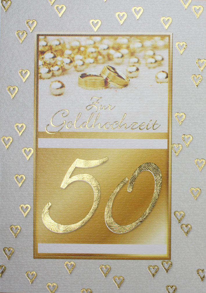 Karte Goldhochzeit (50.)