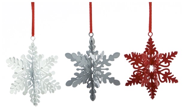 [CN DC-1508A] Trio flocons en métal à suspendre (2.90/pce)