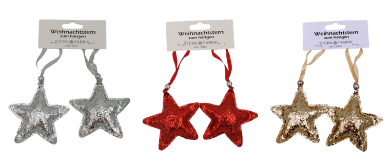 [TT 00719] Trois paires d'étoiles à suspendre (5.90/paire)