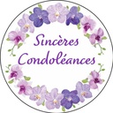 Autocollants en rouleau Sincères condoléances