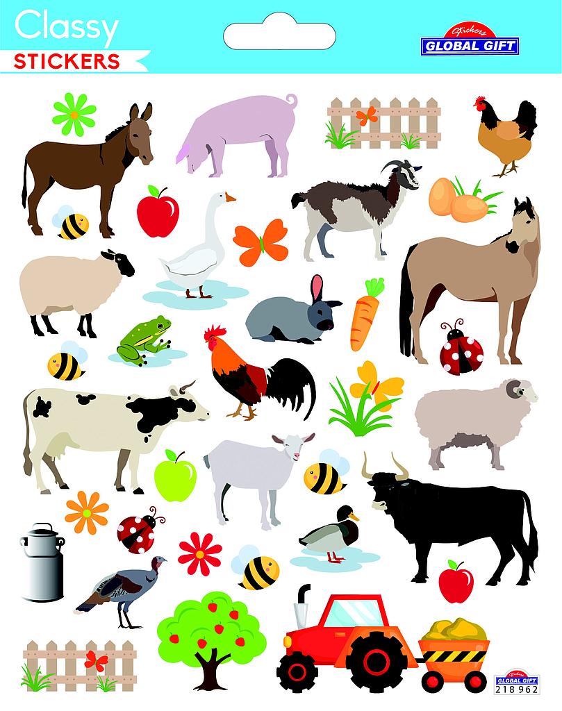 [ST 218962] Autocollants animaux de la ferme
