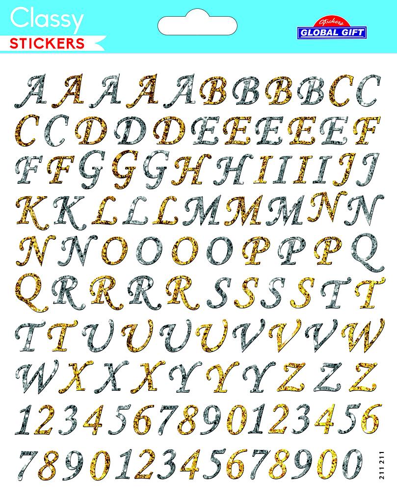 [ST 211211] Aufkleber mit Zahlen und Buchstaben