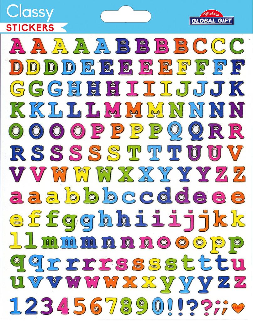 [ST 224041] Autocollants chiffres et lettres
