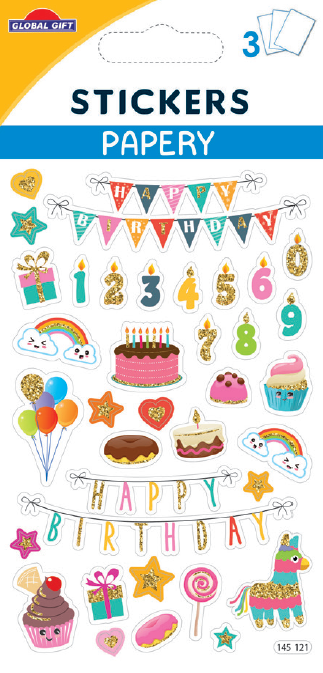 [ST 145121] Aufkleber Happy Birthday
