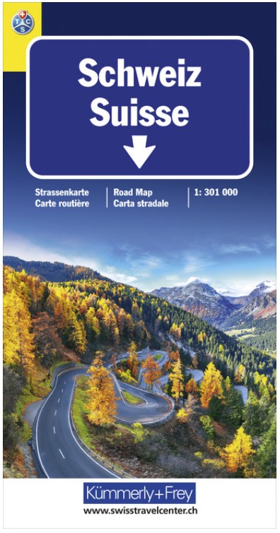 Strassenkarte TCS 1:301'000 Schweiz 2021
