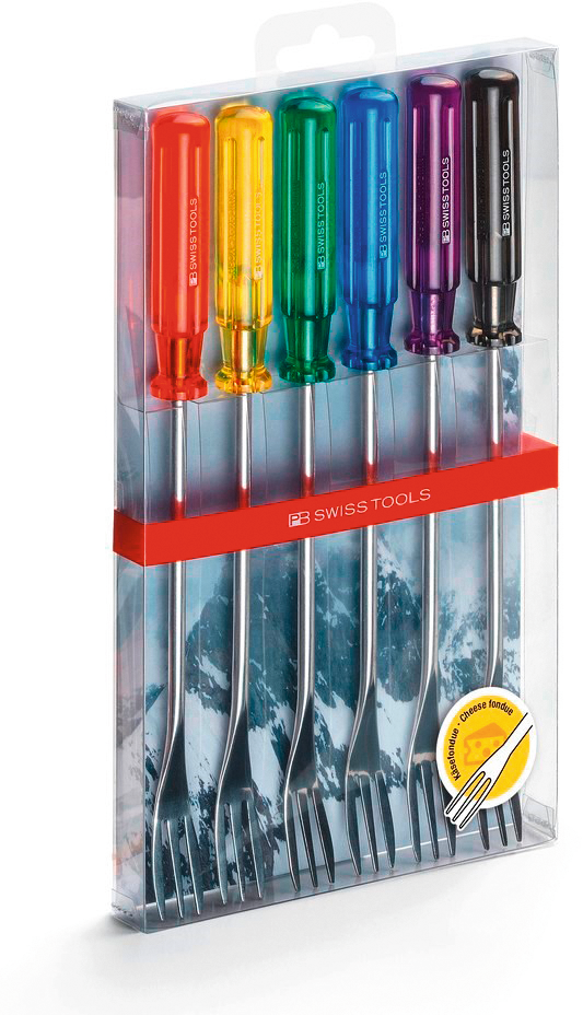 Fourchettes à fondue "tournevis" (lot de 6 pièces)