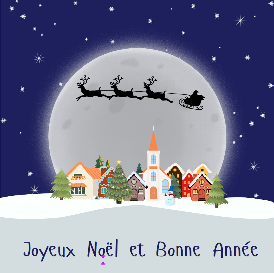 [#Q5-MV 5028] Carte simple Joyeuses Fêtes