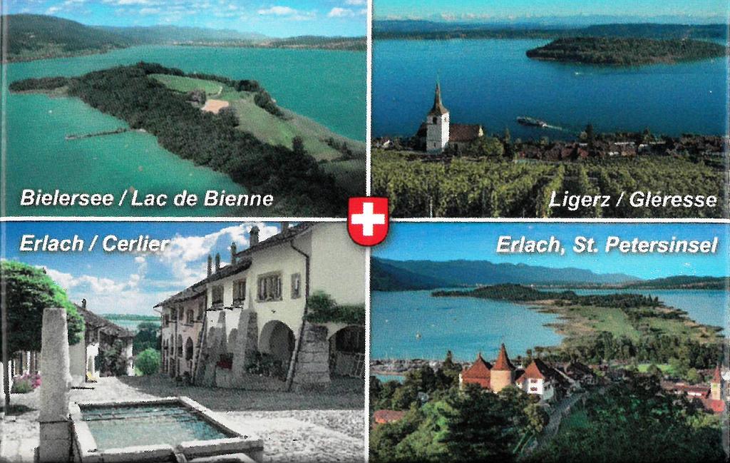 [MG Pi25391/4] Magnet aus Plexiglas Erlach, St. Petersinsel