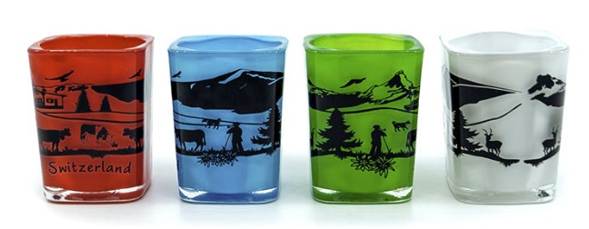 [MS SG1900-998] Lot de 4 verres à shot à 3.90/pce "Poya"