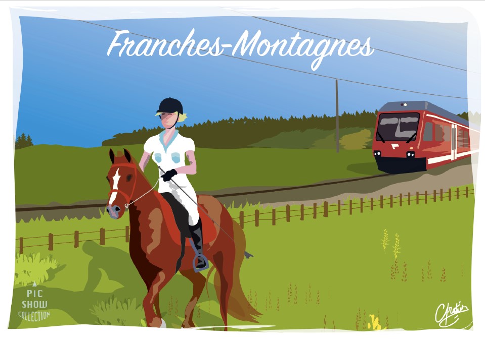 [MG PiJU101] Magnet aus Plexiglas Franches-Montagnes