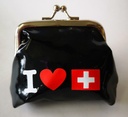 Portemonnaie noir "I love Switzerland"