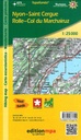Wanderkarte 1:25'000 (VD) Nyon, Saint Cergue, Rolle, Col du Marchairuz