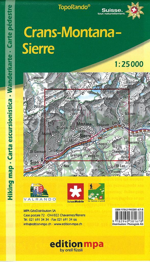 [BZ11336095] Wanderkarte 1:25'000 (VS) Crans-Montana, Sierre
