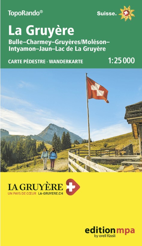 [BZ38977312] Wanderkarte 1:25'000La Gruyère, Bulle, Charmey/Moléson, Intyamon, Jaun, Lac de Gruyère