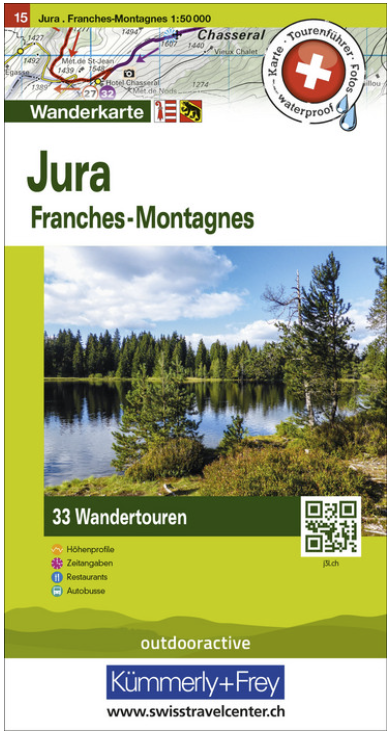 [BZ44341978] Wanderkarte 1:50'000 Jura (mit 33 Tourenvorschlägen), TWK15
