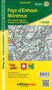 Carte pédestre 1:25'000 Pays-d'Enhaut, Gruyère, Montreux