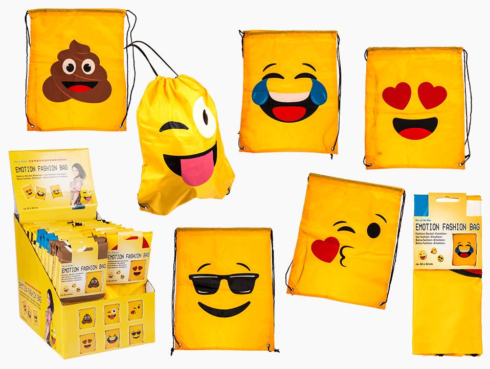 [MS OOB025018] Sacs de gymn "Emojis" 7.90 x24 par display (6 suj.)