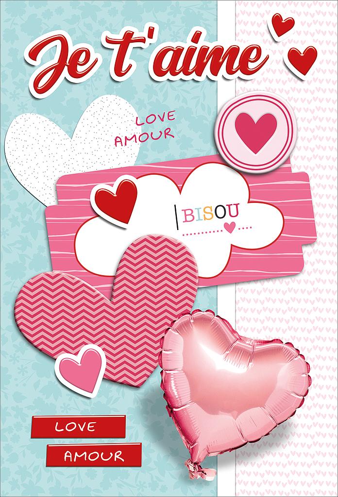 [AM 525330-01] Carte "Je t'aime"