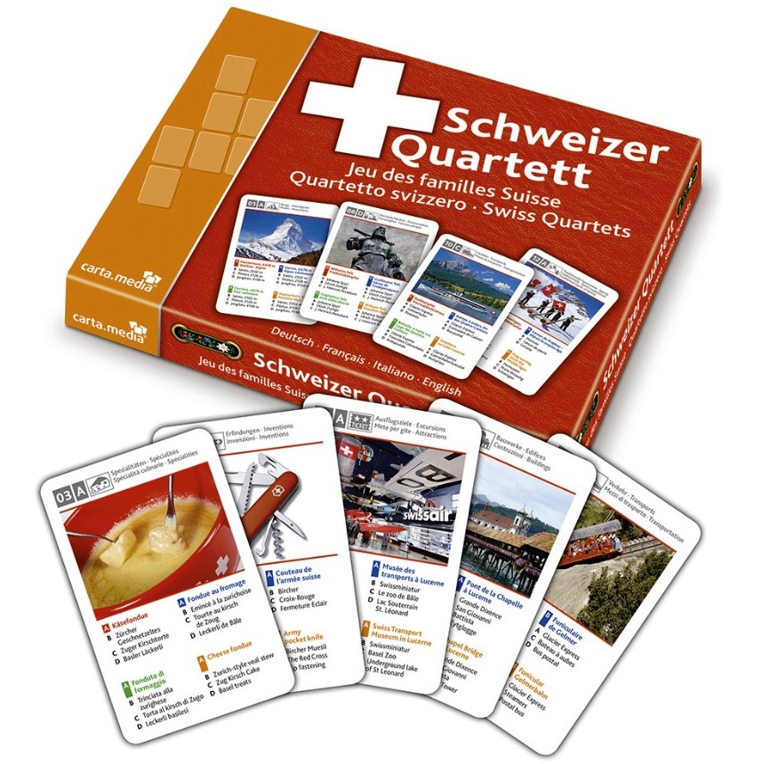 [BZ29392267] Jeu des familles "Schweizer Quartett" (F/D/I/E) [7360 0]