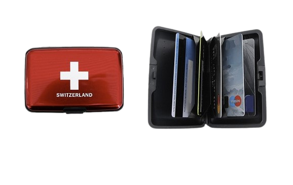 [CR 0012] "Switzerland"-Etui für Kreditkarten, Anti-RFID