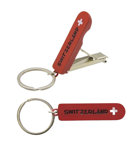 [CR 8949] Porte-clés coupe-ongles "Switzerland"
