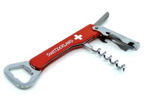 [MS FO4918] Ouvre-bouteille tire-bouchon "Switzerland"
