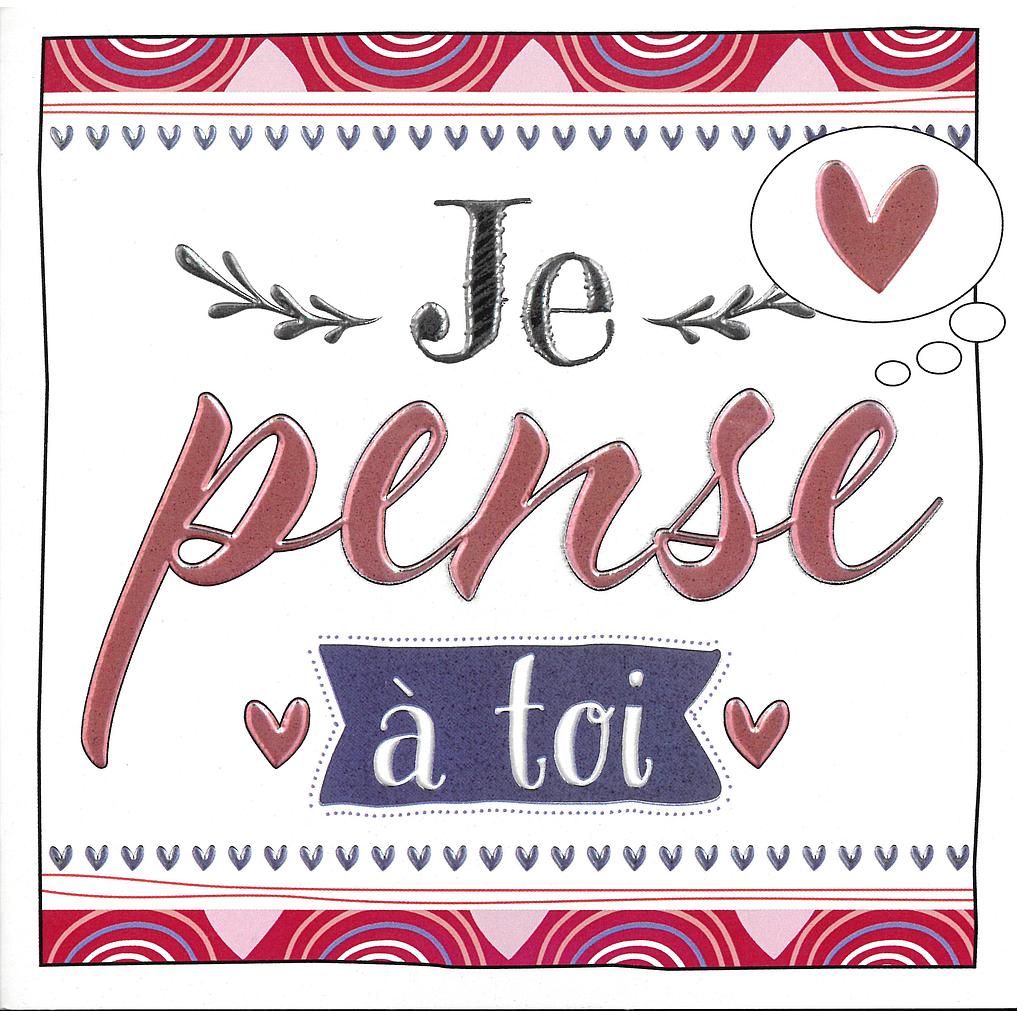 [DT 520180-66] Carte Texte divers "Je pense à toi"