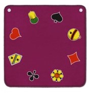 [BZ33167928] Tapis de jeux, couleur "mûre", motifs Jass F+D