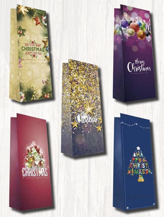 Flaschentüten Weihnachten (x10 sortiert) Fr. 3.90/St. "Christmas"