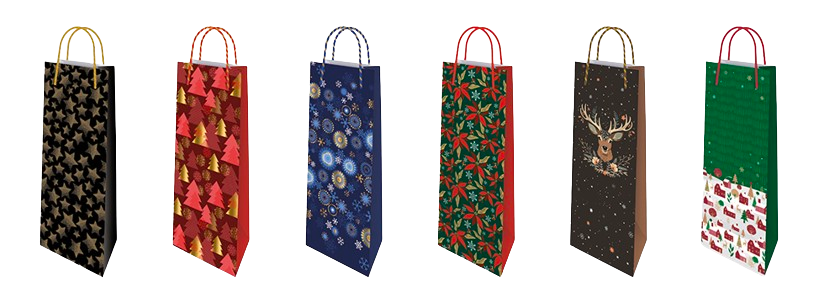 [PB AFSAC3] Emballages-bouteille Noël (x10 assortis) Fr. 3.90/pce