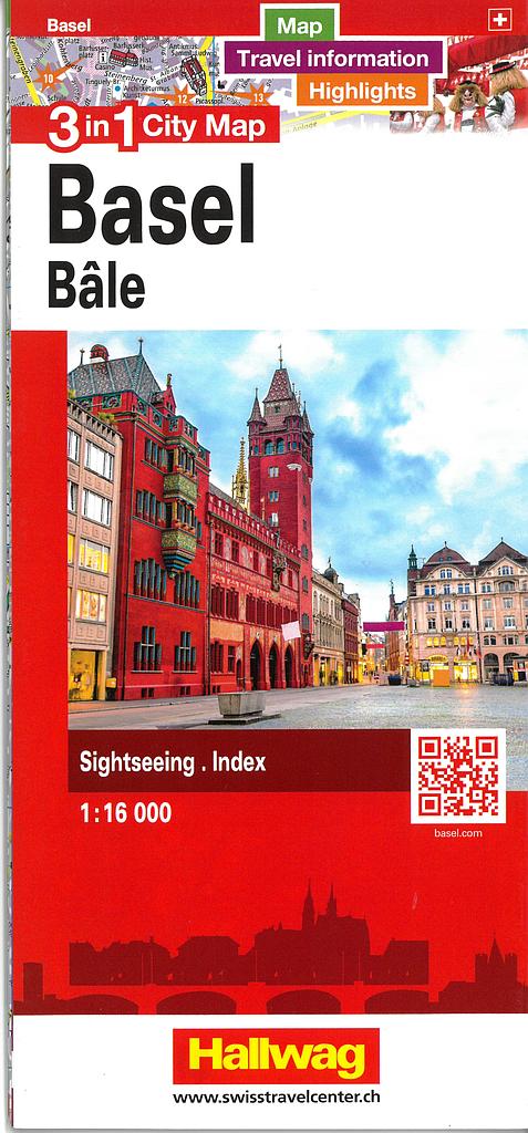 [BZ20725935] Basel (Bâle), plan de ville 3en1 HKF 1:16'000