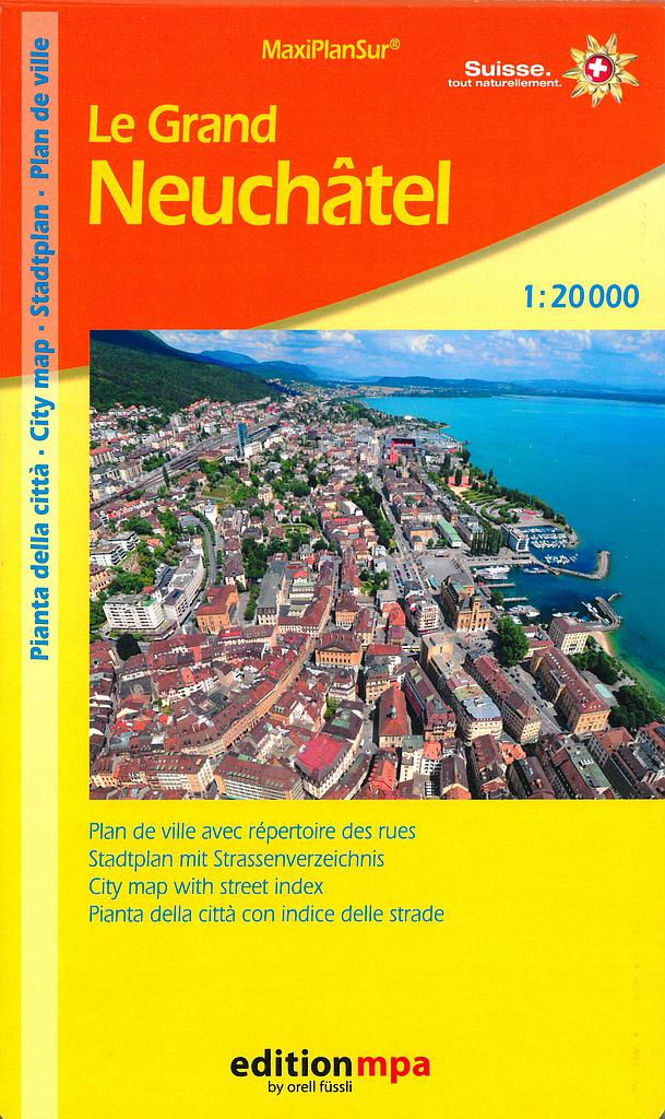 [BZ11467309] Neuchâtel, plan de ville mpa 1:20'000