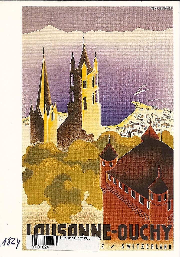 [CP 203660] Postcards [Fr.2.- Litho] 01824 Lausanne-Ouchy