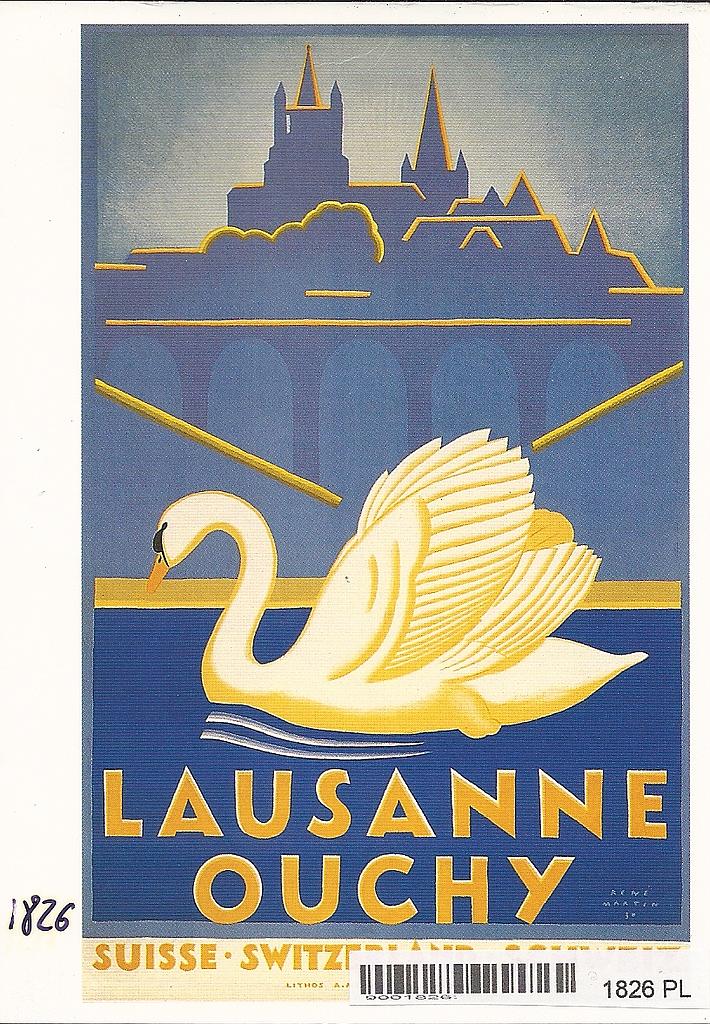 [CP 203658] Postcards [Fr.2.- Litho] 01826 Lausanne-Ouchy