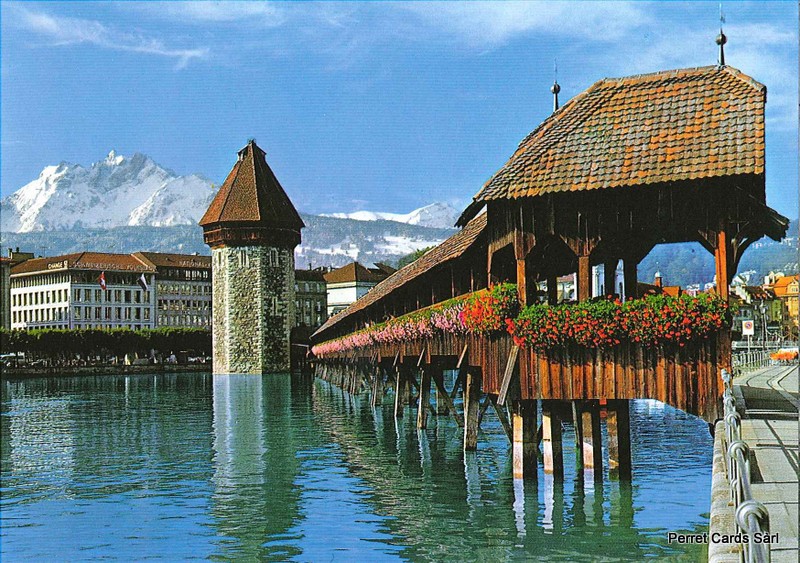 [CP 208029] Postcards 07981 Luzern mit Kapellbrücke