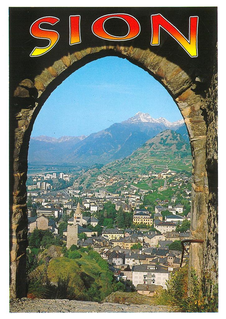 [CP 204810] Postcards 08328 Sion, depuis Tourbillon