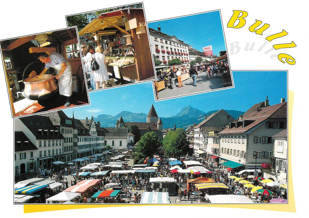 [CP 206006] Postcards 11210 Bulle et son marché folklorique