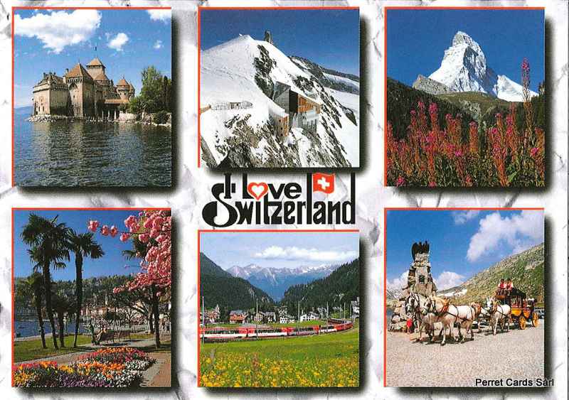 [CP 206729] Postcards 16061 I love Switzerland