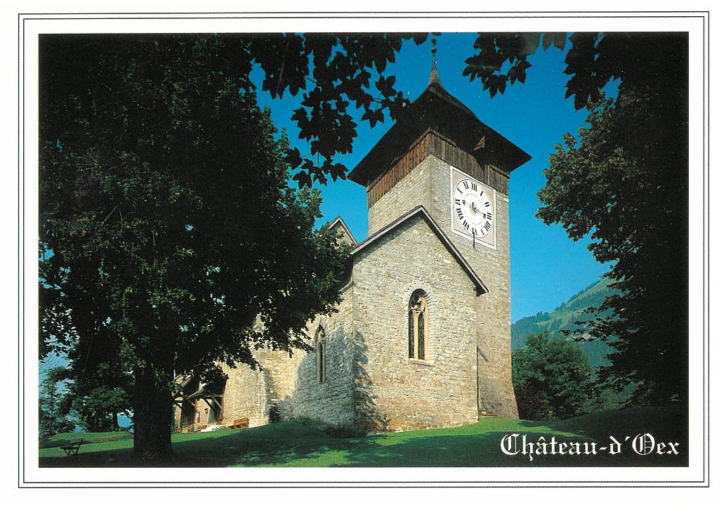 [CP 203212] Postcards 16583 Château-d'Oex, Le Temple