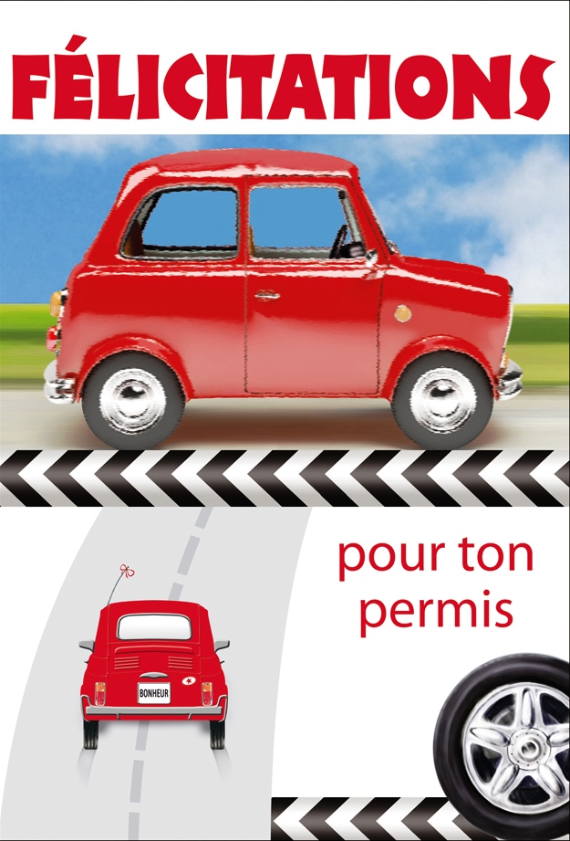 Carte Félicitations Permis de conduire