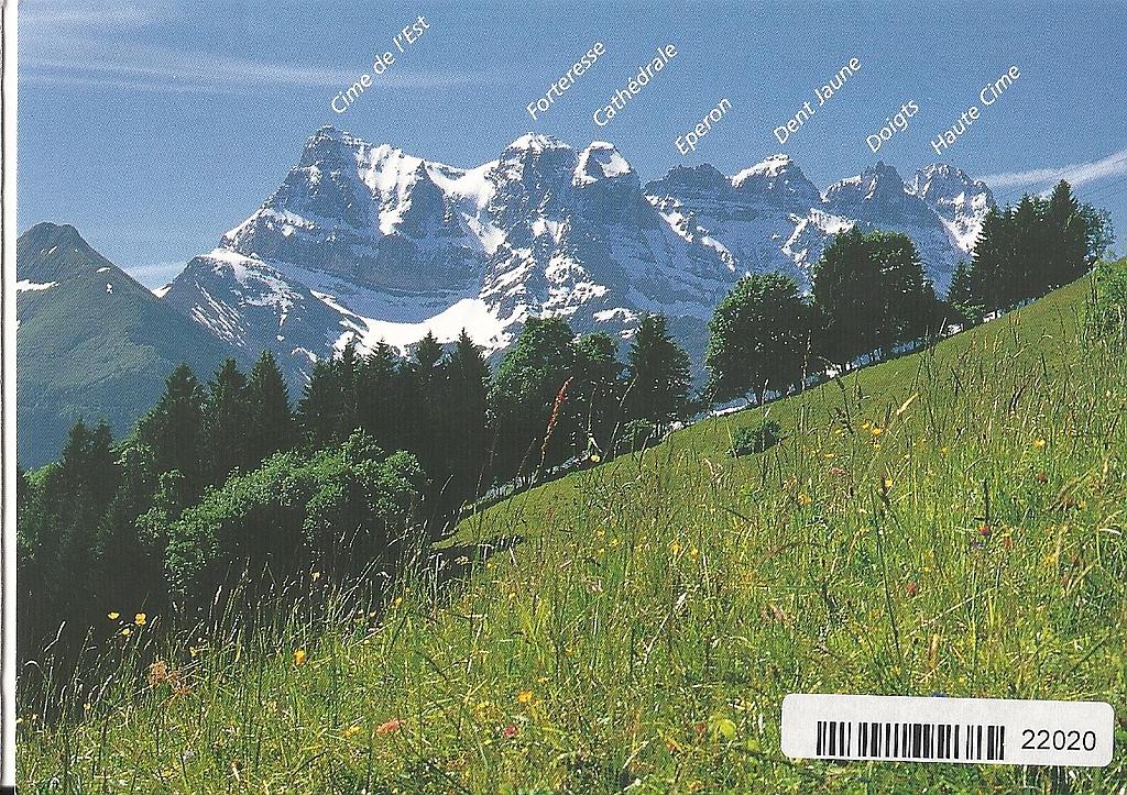 [CP 204832] Postcards 22020 Les Dents du Midi, Val d'Illiez