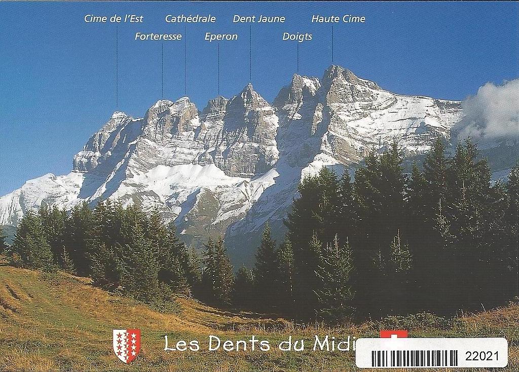 [CP 205013] Postcards 22021 Les Dents du Midi, Val d'Illiez