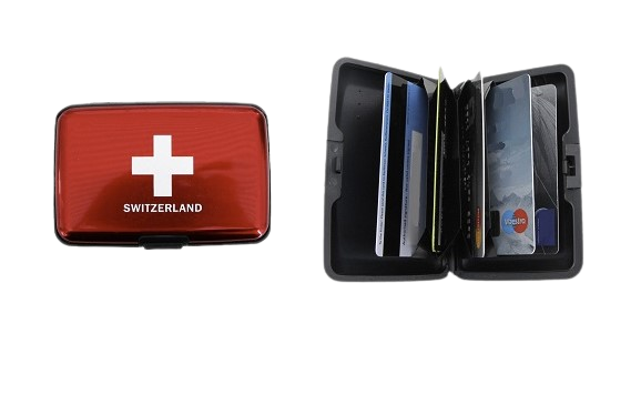 Etui &quot;Switzerland&quot; pour cartes de crédit, anti RFID