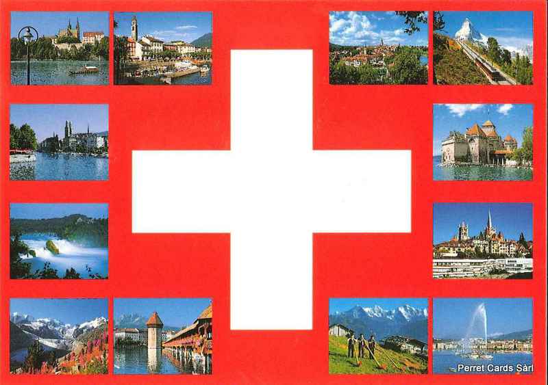 [CP 206692] Postcards 22803 schweizer kreuz mit Fotos